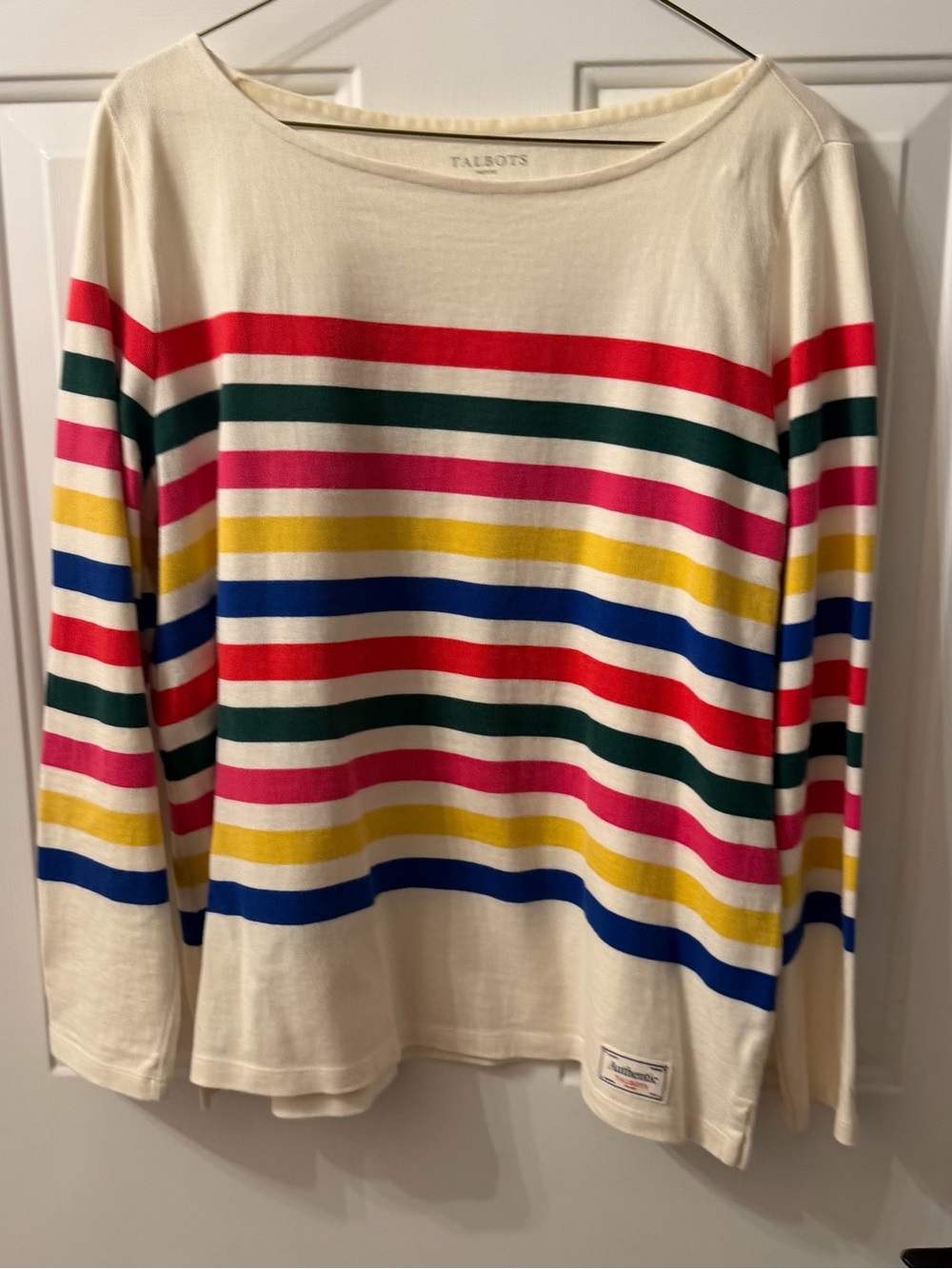 Talbots Authentic Striped Knit Top w/Bright Stripes Size LP